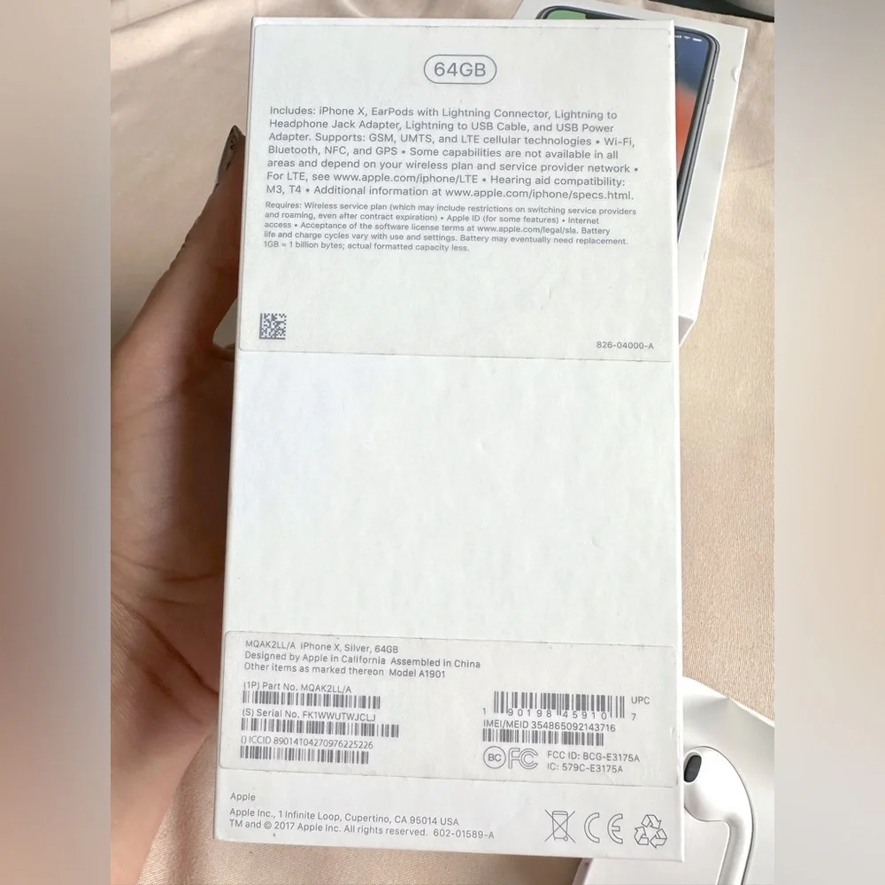 iPhone X accessories with box